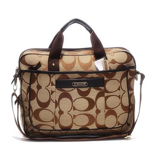 Coach In Signature Medium Coffee Business bags AFQ